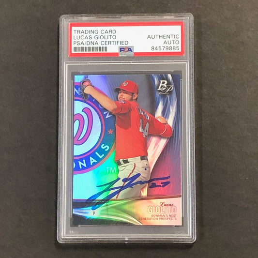 2016 Bowman Platinum Next Generation Prospects #NGP30 Lucas Giolito Signed Card