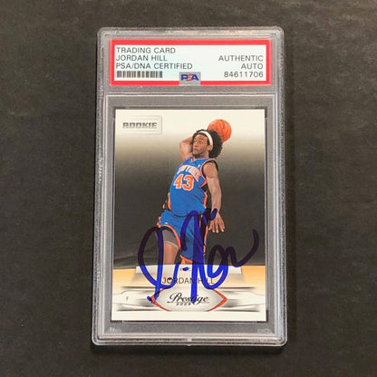 2009-10 PANINI PRESTIGE #208 Jordan Hill Signed Card AUTO PSA Slabbed RC Knicks