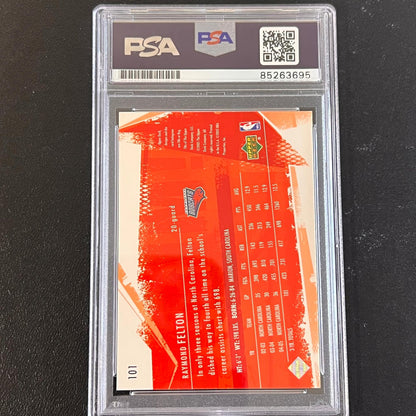 2005-06 Upper Deck Basketball #101 Raymond Felton Signed Card AUTO PSA/DNA Slabb