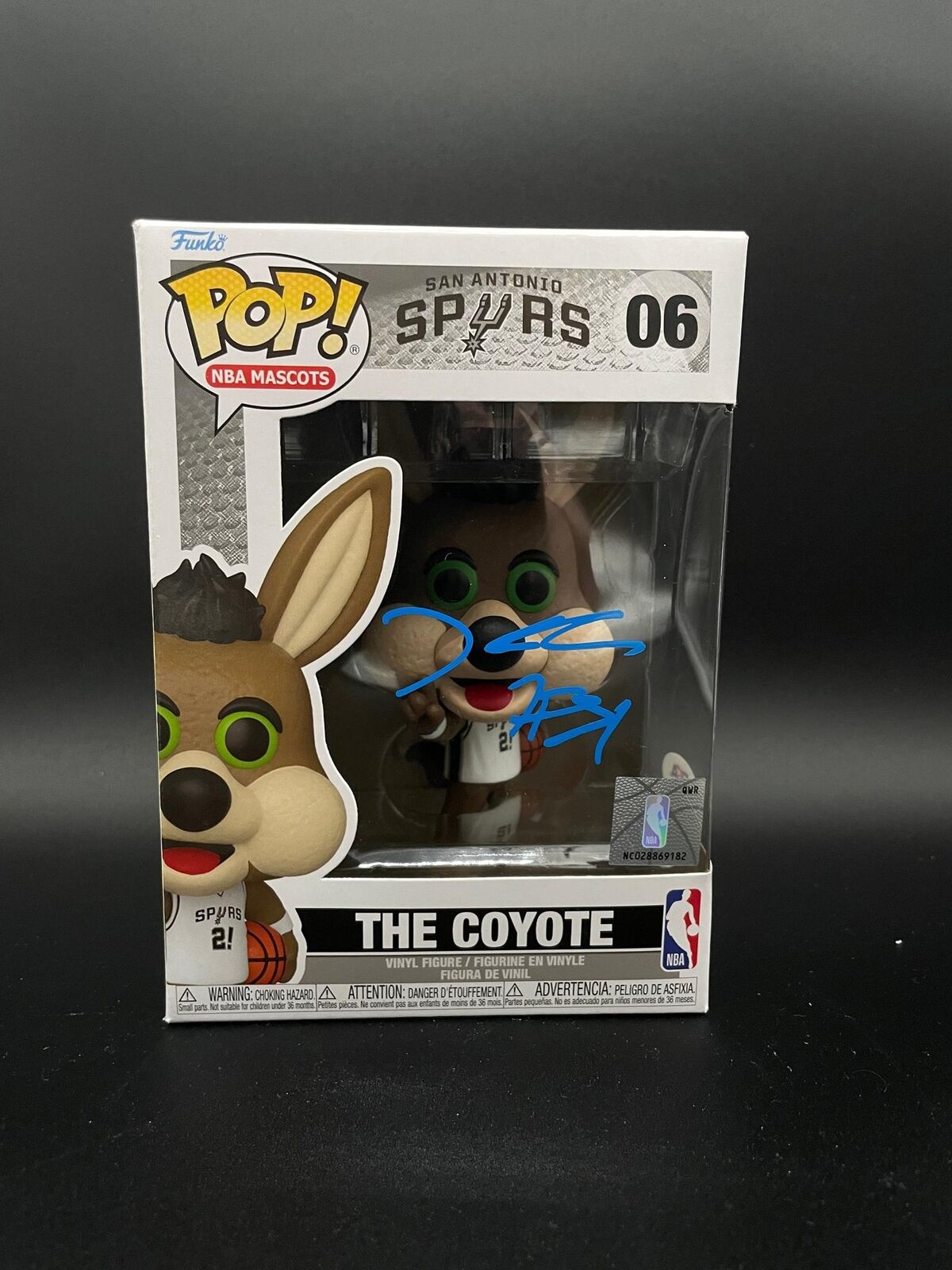 Keita Bates-diop Signed The Coyote Funko Pop PSA/DNA Encapsulated San Antonio Sp