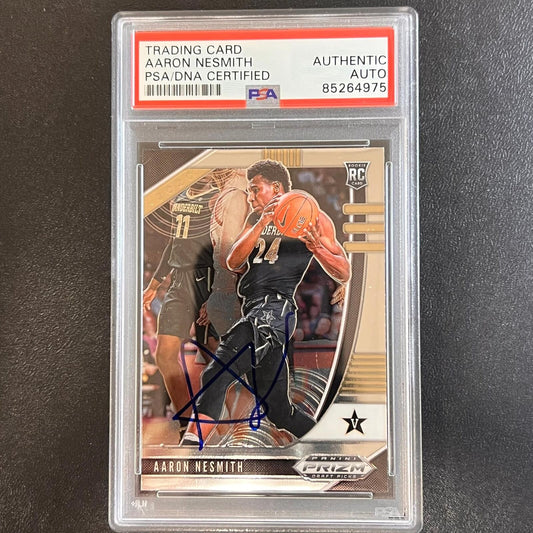 2020 Panini Prizm Draft Picks #55 Aaron Nesmith Signed Card AUTO PSA Slabbed RC