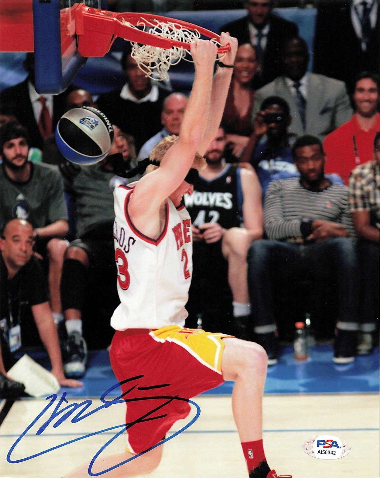 Chase Budinger signed 8x10 photo PSA/DNA Houston Rockets Autographed