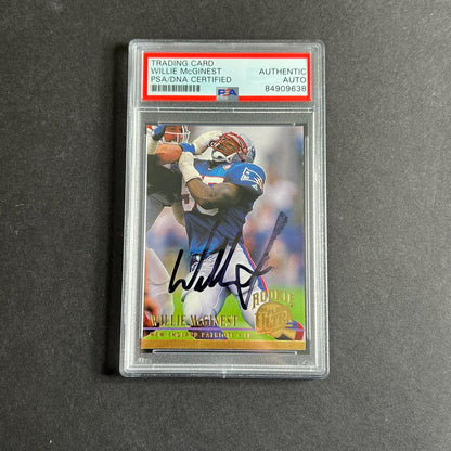 1994 Fleer #50 Willie McGinest Signed Card AUTO PSA Slabbed Patriots
