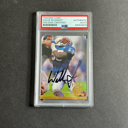 1994 Fleer #50 Willie McGinest Signed Card AUTO PSA Slabbed Patriots