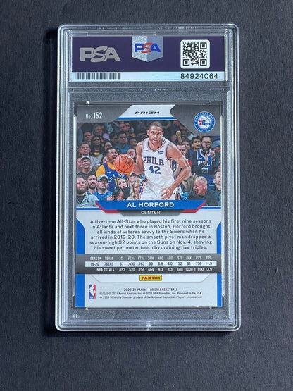2020-21 Panini Prizm #152 Al Horford Signed Card PSA Slabbed 76ers