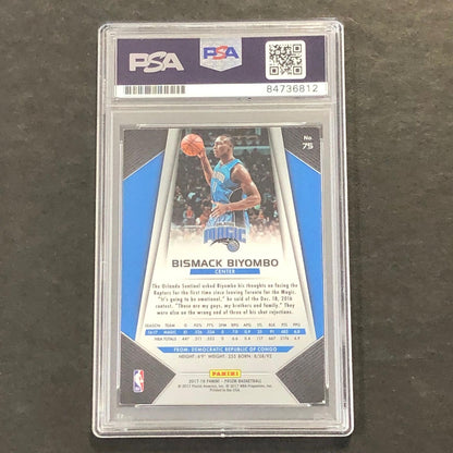 2017-18 Panini Prizm #75 Bismack Biyombo Signed Card AUTO PSA Slabbed Magic