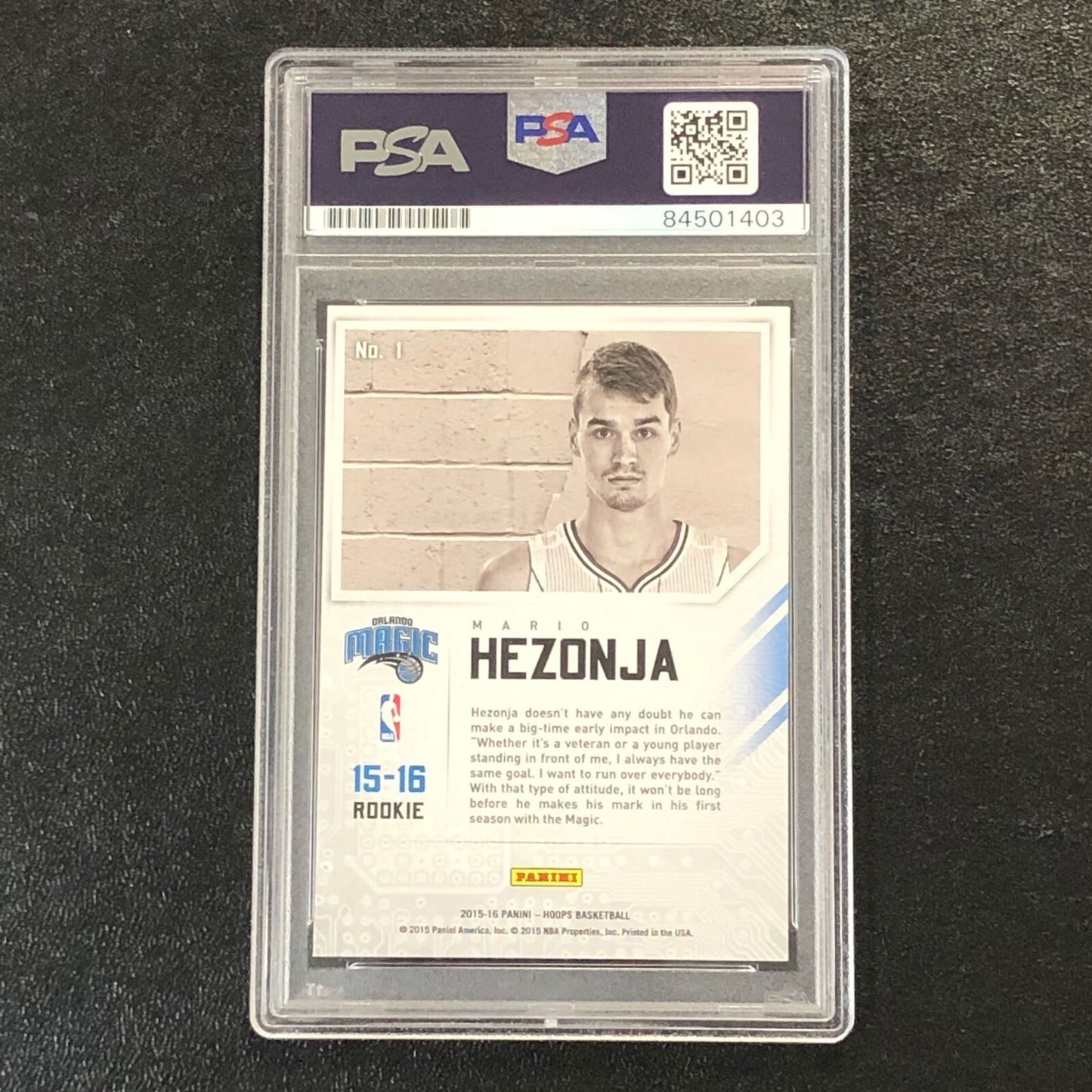 2015-16 NBA Hoops Faces of the Future #1 Mario Hezonja Signed Rookie Card AUTO P