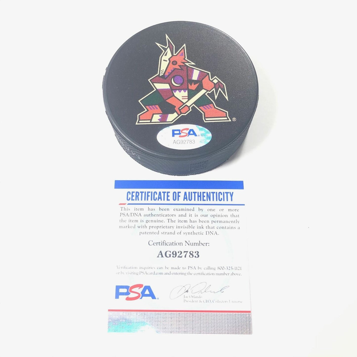 Shane Doan signed Hockey Puck PSA/DNA Winnipeg Jets Autographed