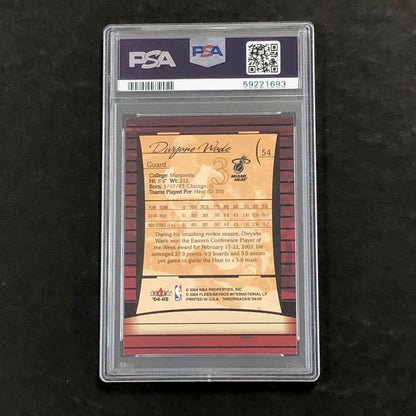 2004 Fleer Throwbacks #54 Dwyane Wade PSA 7 NM Heats