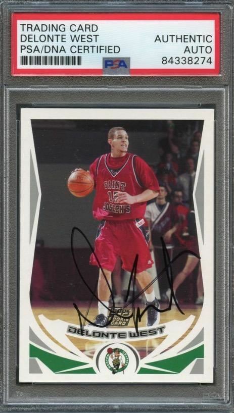 2004-05 Topps #244 Delonte West Signed Card AUTO PSA Slabbed RC Celtics