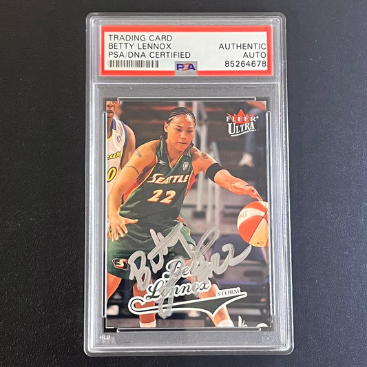 2004-05 Fleer Ultra WNBA #7 Betty Lennox Signed Card AUTO PSA Slabbed Storm