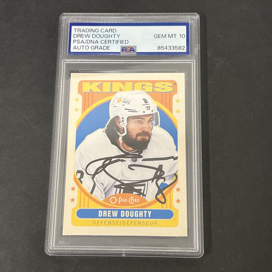 2021 O-Pee-Chee Hockey #237 Drew Doughty Retro signed card PSA Auto 10