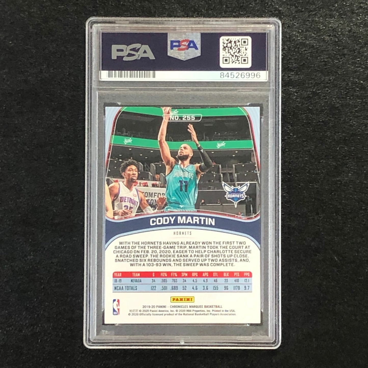 2019-20 Chronicles Marquee #255 Cody Martin Signed Card AUTO PSA/DNA Slabbed RC