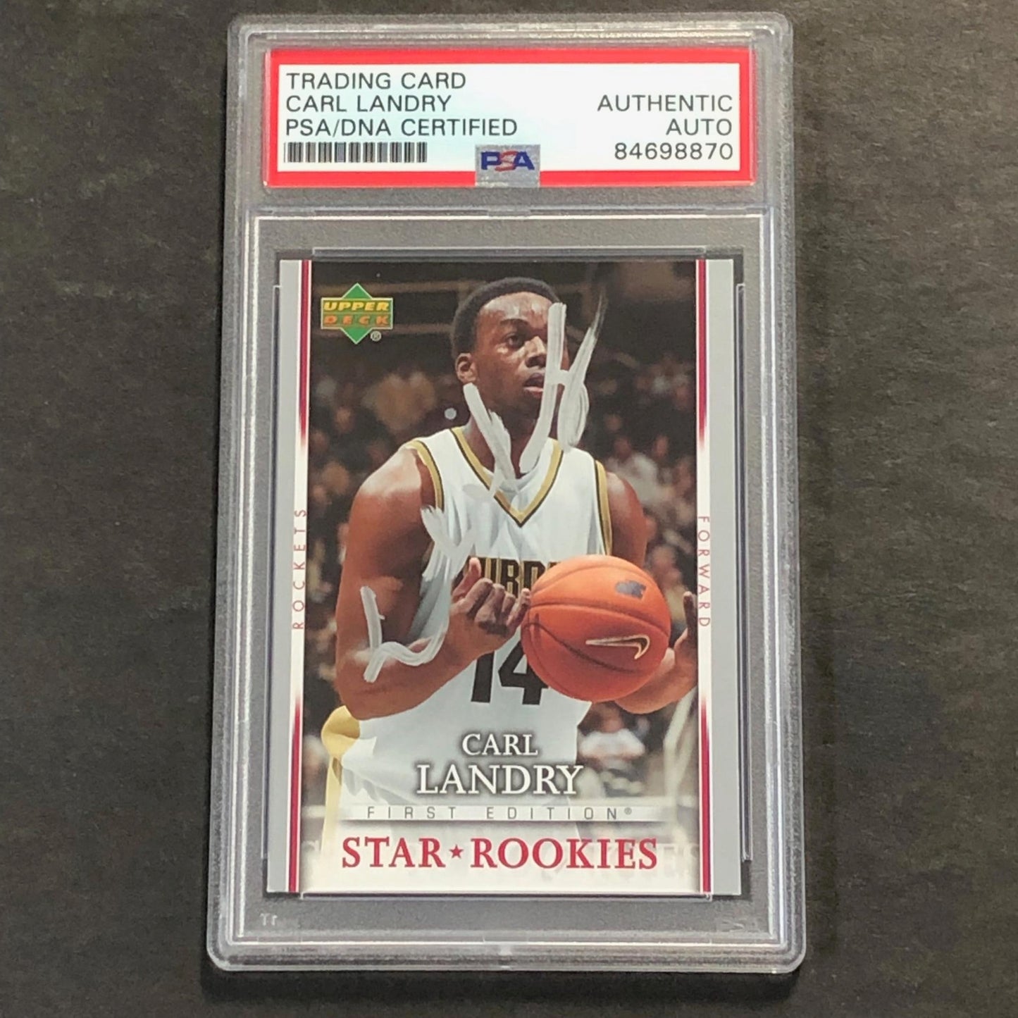 2007-08 Upper Deck First Edition #229 Carl Landry Signed Card AUTO PSA/DNA Slabb
